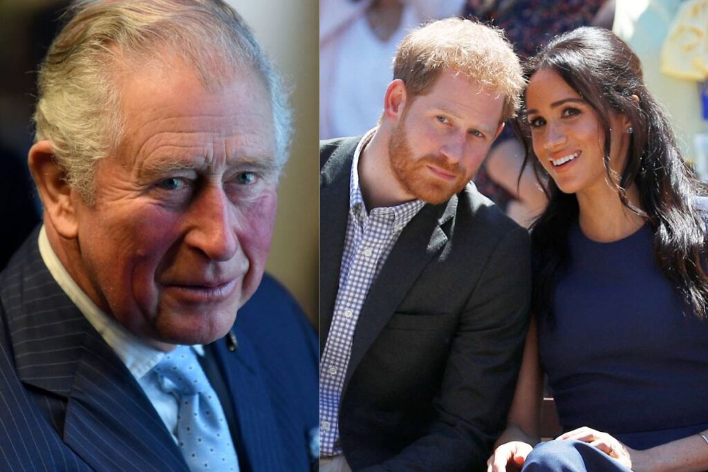 El rey Carlos III publicó una foto con el príncipe Harry y Meghan Markle