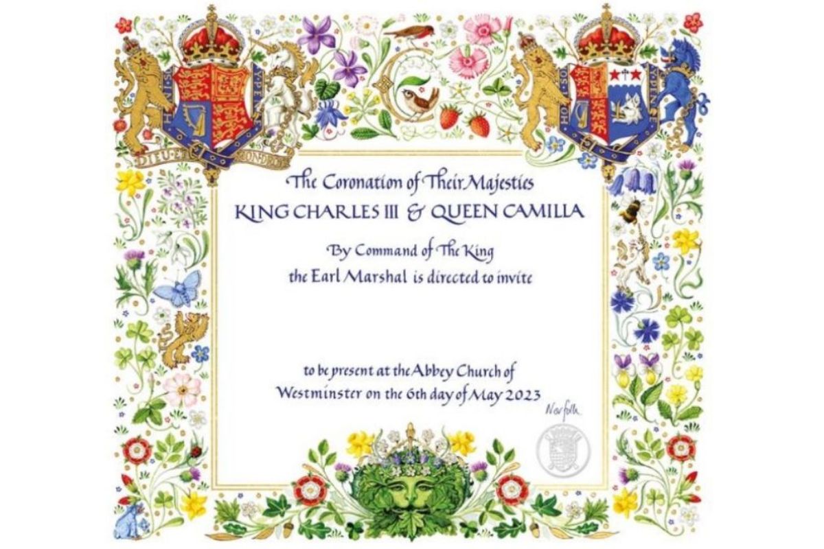 Esta es la carta oficial de la coronación del rey Carlos III y la reina consorte Camilla Parker