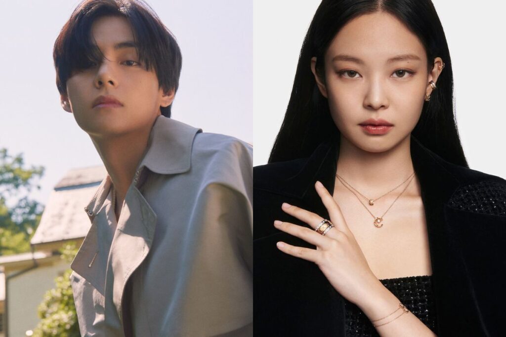 V de BTS usó collar de pareja con Jennie de BLACKPINK antes de ser captados juntos en Europa según fans