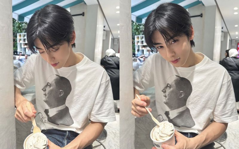 Cha Eunwoo de ASTRO es tan guapo que se hizo viral hasta por comerse un helado