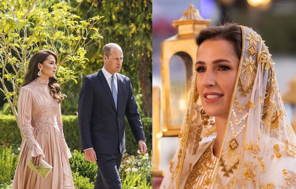 El atrevido gesto del príncipe William hacia Kate Middleton mientras felicitaba a la nueva princesa de Jordania