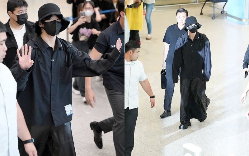 Jungkook de BTS rompe normas de género con su look en el aeropuerto de Incheon