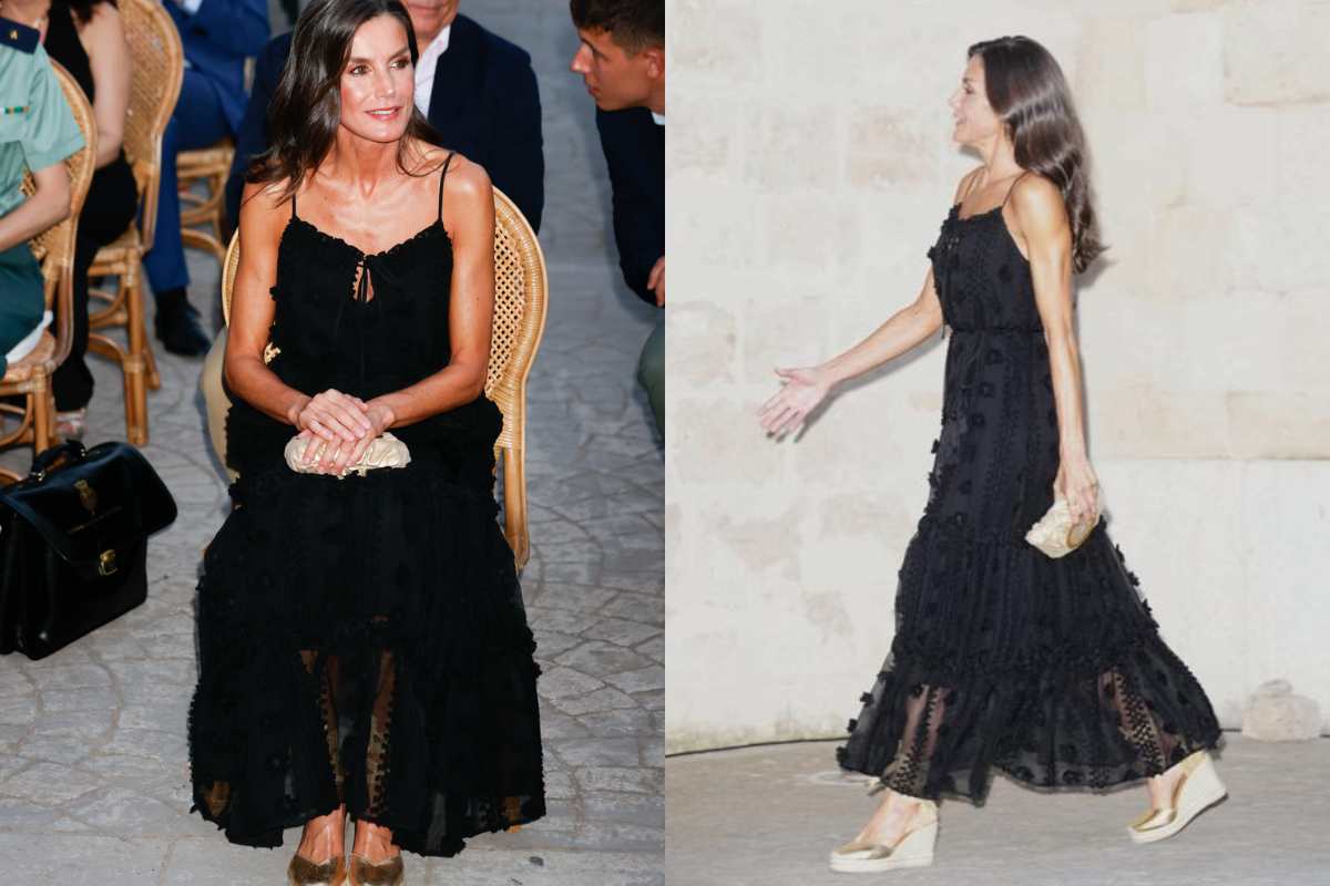 La reina Letizia sorprende con vestido de escote para una salida real