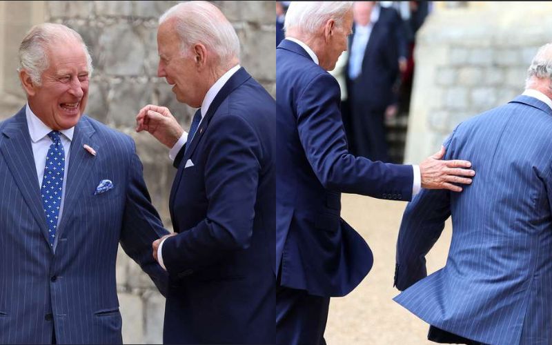 "Una total falta de respeto": Joe Biden acusado de romper protocolos en su encuentro con el rey Carlos III
