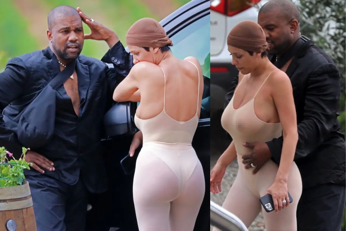 Bianca Censori, esposa de Kanye West, mostró todo con un body transparente