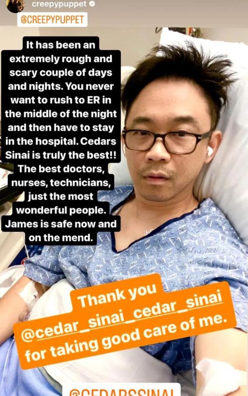 El director de 'Aquaman' James Wan, fue internado de emergencia en un hospital