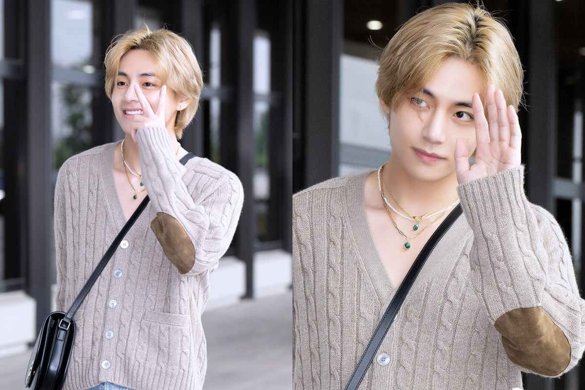 La encantadora interacción de V de BTS y una reportera en pleno aeropuerto de Corea del Sur