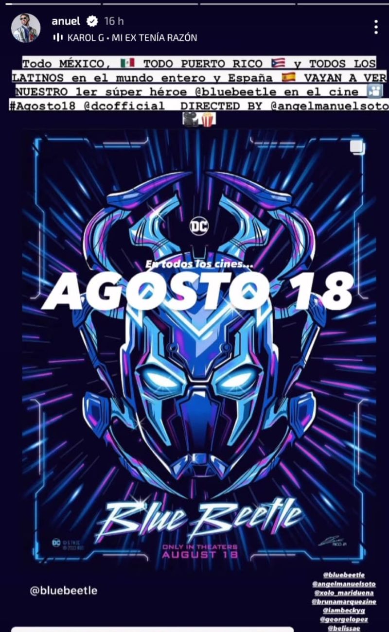 La reacción de Anuel AA a la canción que Karol G le dedico "Mi ex tenía razón"