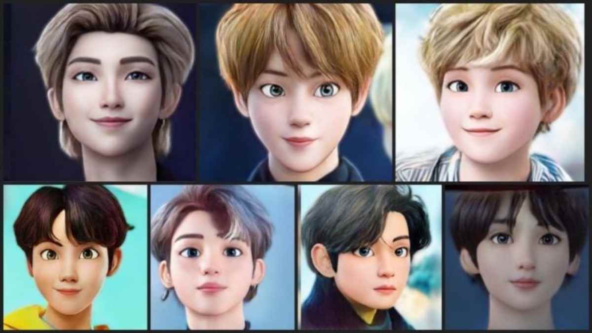 BTS: Así lucirían los miembros de esta agrupación si fueran personajes de Disney según una IA