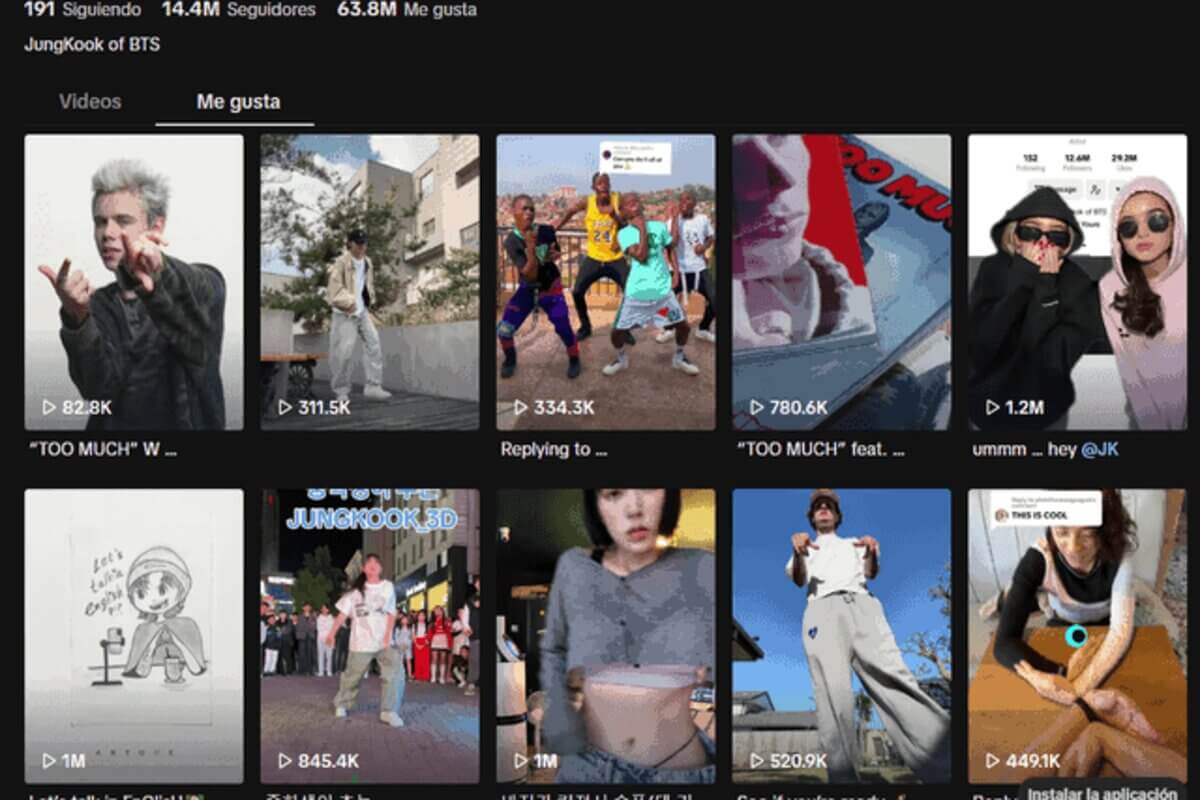 Jungkook de BTS genera cuestionamientos por sus preferencias en su cuenta de TikTok