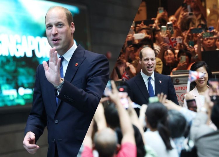 El príncipe William llega a Singapur sin la compañía de Kate Middleton