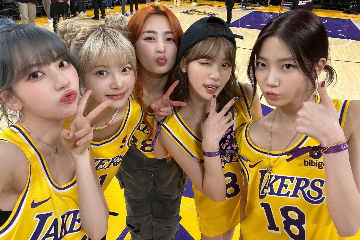 Las chicas de LE SSERAFIM pasaron una noche increíble como fanáticas de Los Angeles Lakers