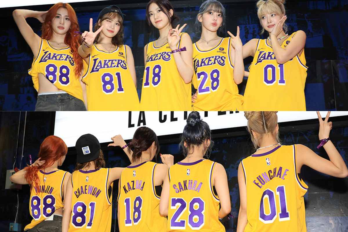 Las chicas de LE SSERAFIM pasaron una noche increíble como fanáticas de Los Angeles Lakers