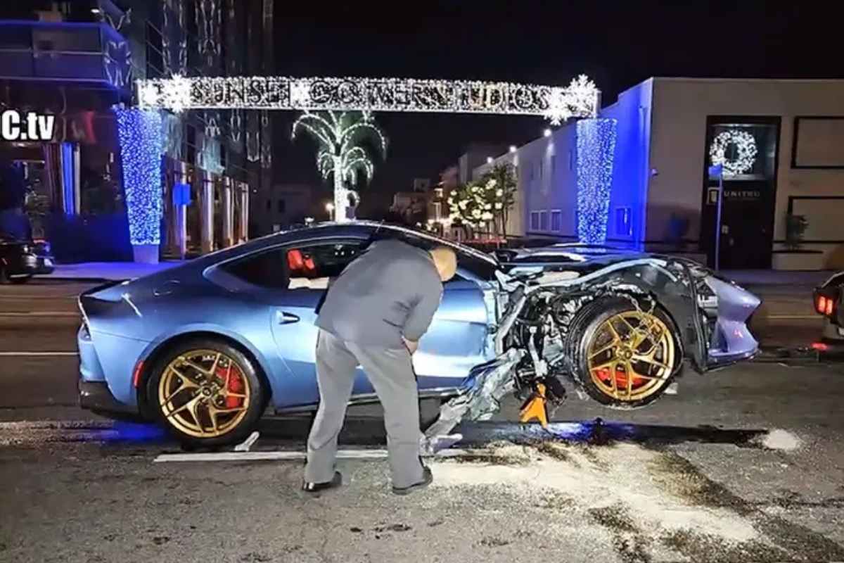 Michael B. Jordan sufre un accidente con su Ferrari en las calles de Hollywood