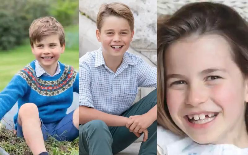 Kate Middleton comparte adorables fotos nunca antes vistas del príncipe Louis, la princesa Charlotte y el príncipe George