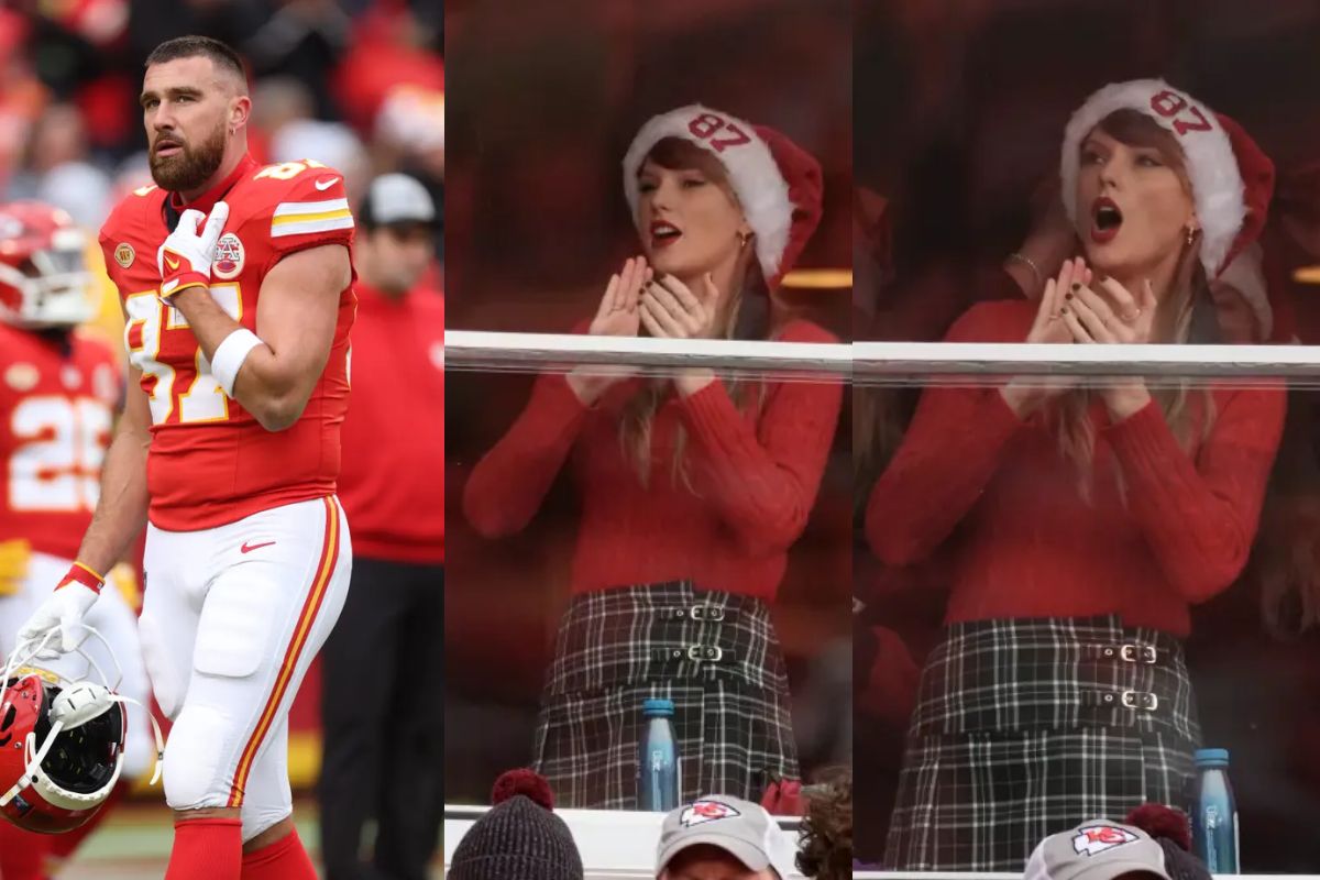 Taylor Swift celebra Navidad con Travis Kelce en un partido de los Chiefs vs Raiders en Estados Unidos