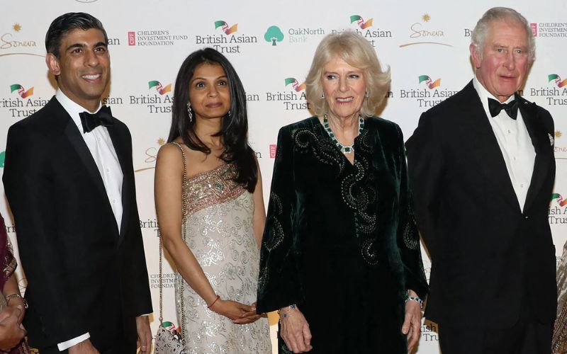¿Rishi Sunak rompió un protocolo? en una reunión con la reina Camilla Parker