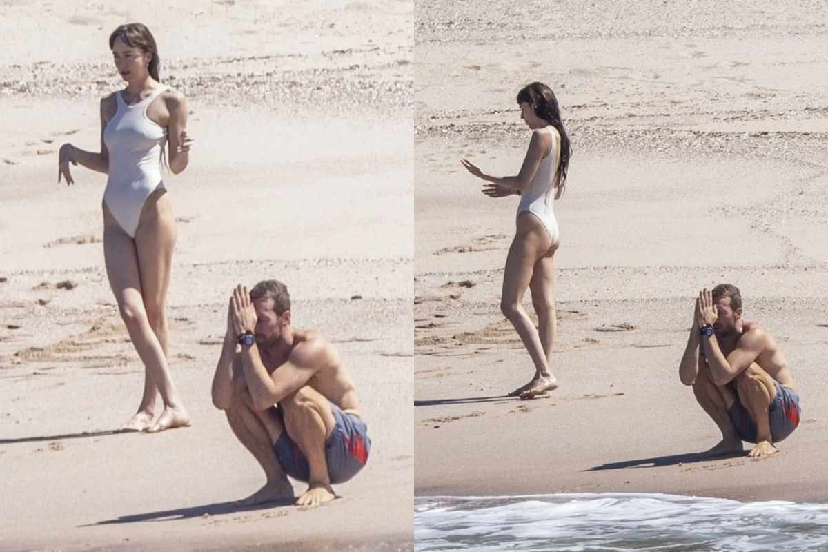 Dakota Johnson y Chris Martin son captados en Puerto Vallarta en México disfrutando de las playas