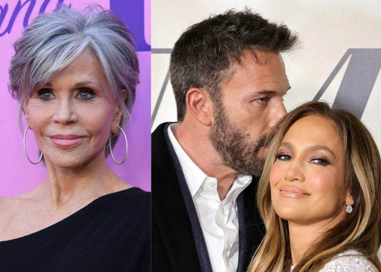 Jane Fonda cuestiona la relación de Jennifer Lopez y Ben Affleck 'No parece natural'