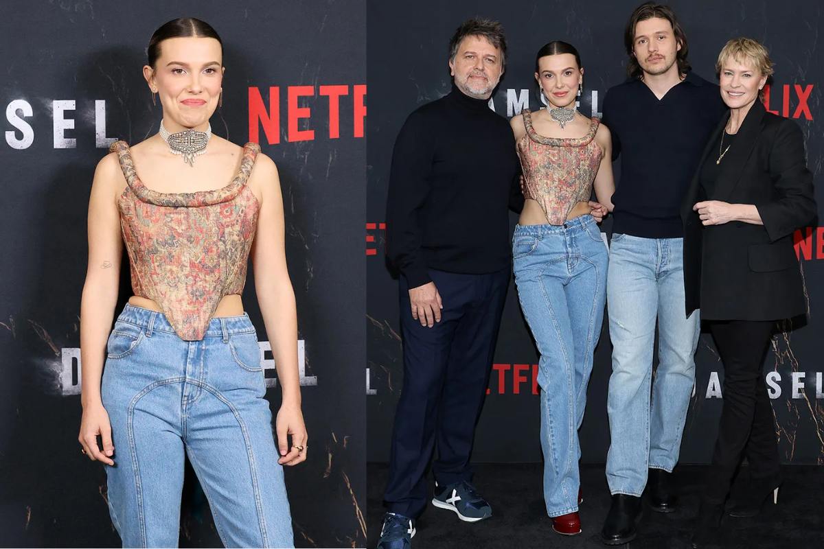 El look 'vintage' con el que Millie Bobby Brown arrasó en la premier de 'Damsel'