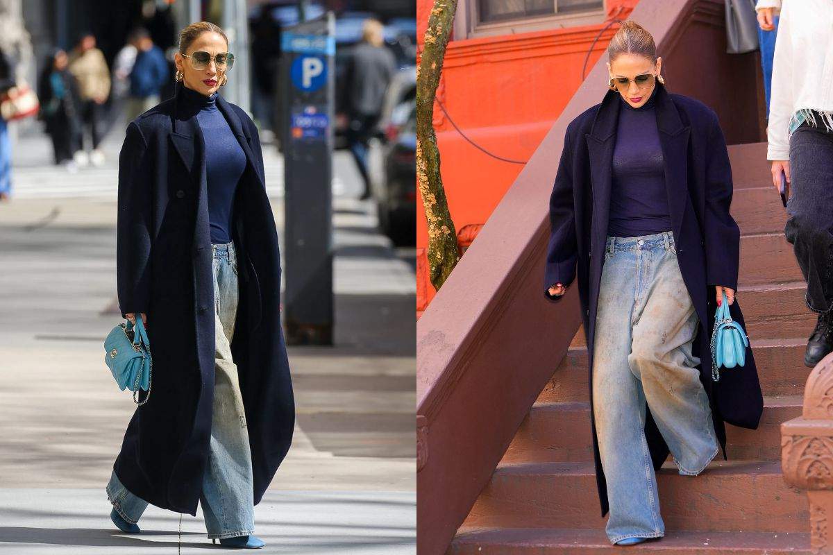 Jennifer Lopez no deja los baggy jeans en este cambio de temporada