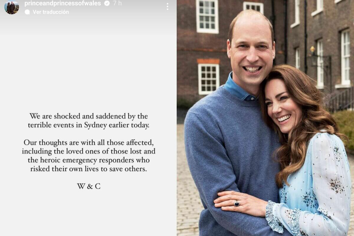 Kate Middleton emite un nuevo comunicado y admite sentirse "aterrorizada" por el ataque terrorista en Australia