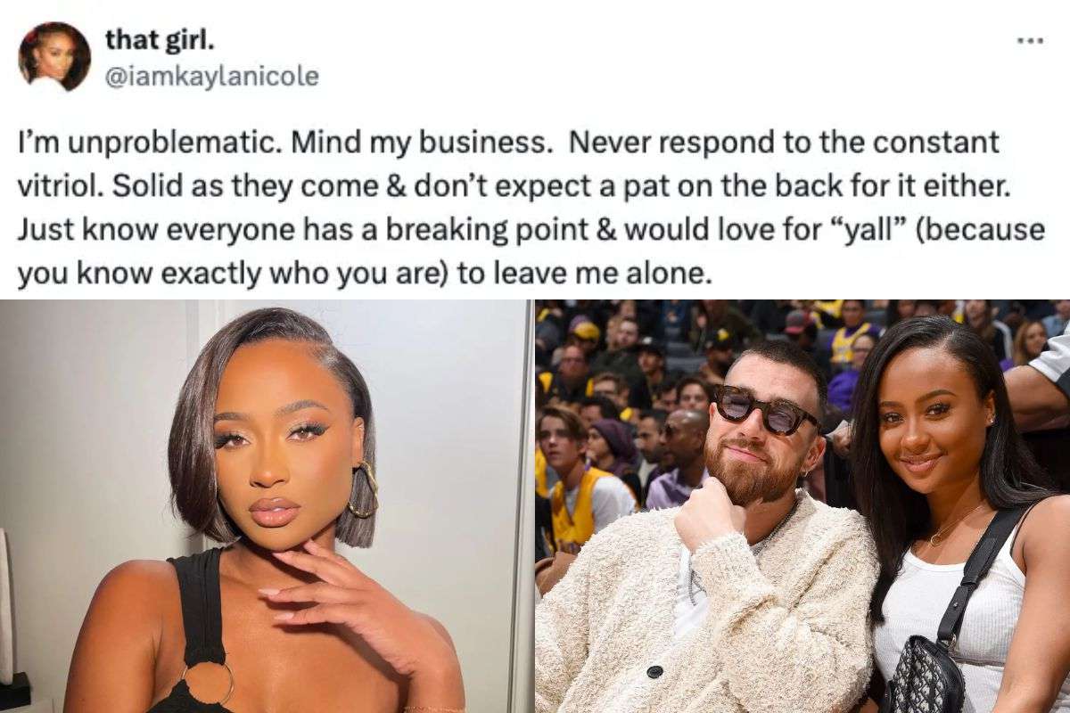 Ex novia de Travis Kelce arremete contra los fans de Taylor Swift tras el lanzamiento de 'The Tortured Poets Department'