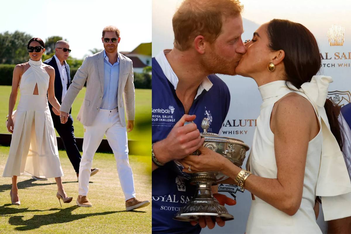 Meghan Markle luce un outfit elegante para asistir a un partido de polo con el príncipe Harry
