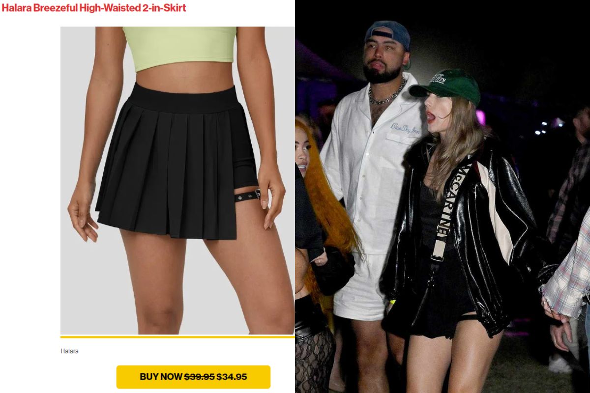 La mini falda que usó Taylor Swift en Coachella 2024 puede ser tuya por menos de 40 dólares