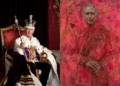 El momento en el que el rey Carlos III se asustó al ver su propio retrato (VÍDEO)