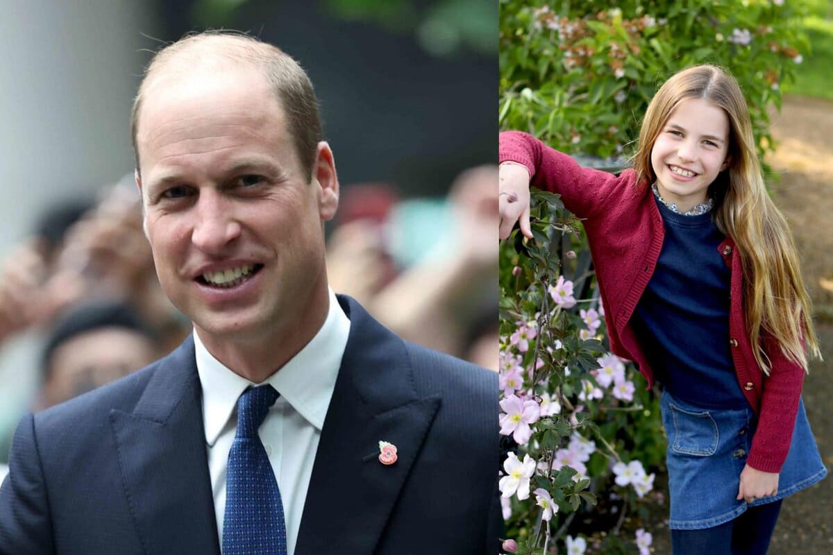El príncipe William es captado públicamente en el día del cumpleaños de la princesa Charlotte