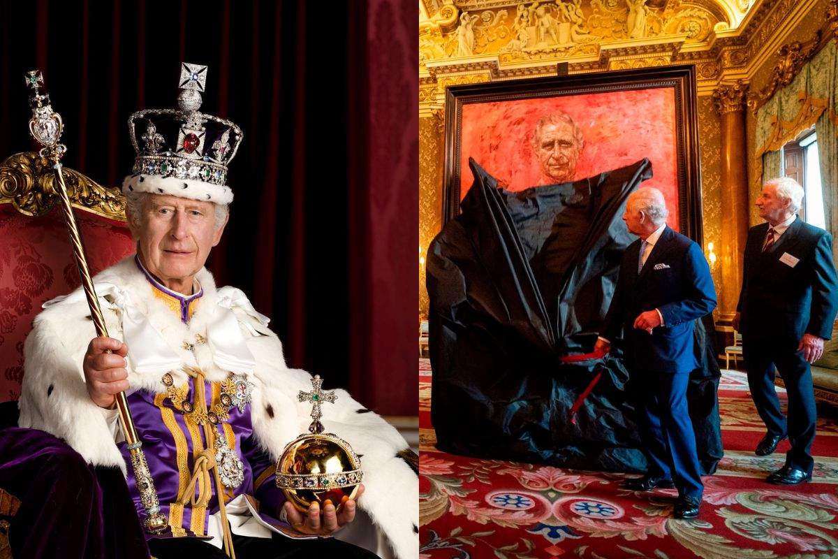 El rey Carlos III revela por primera vez un retrato que se hizo luego de su coronacion