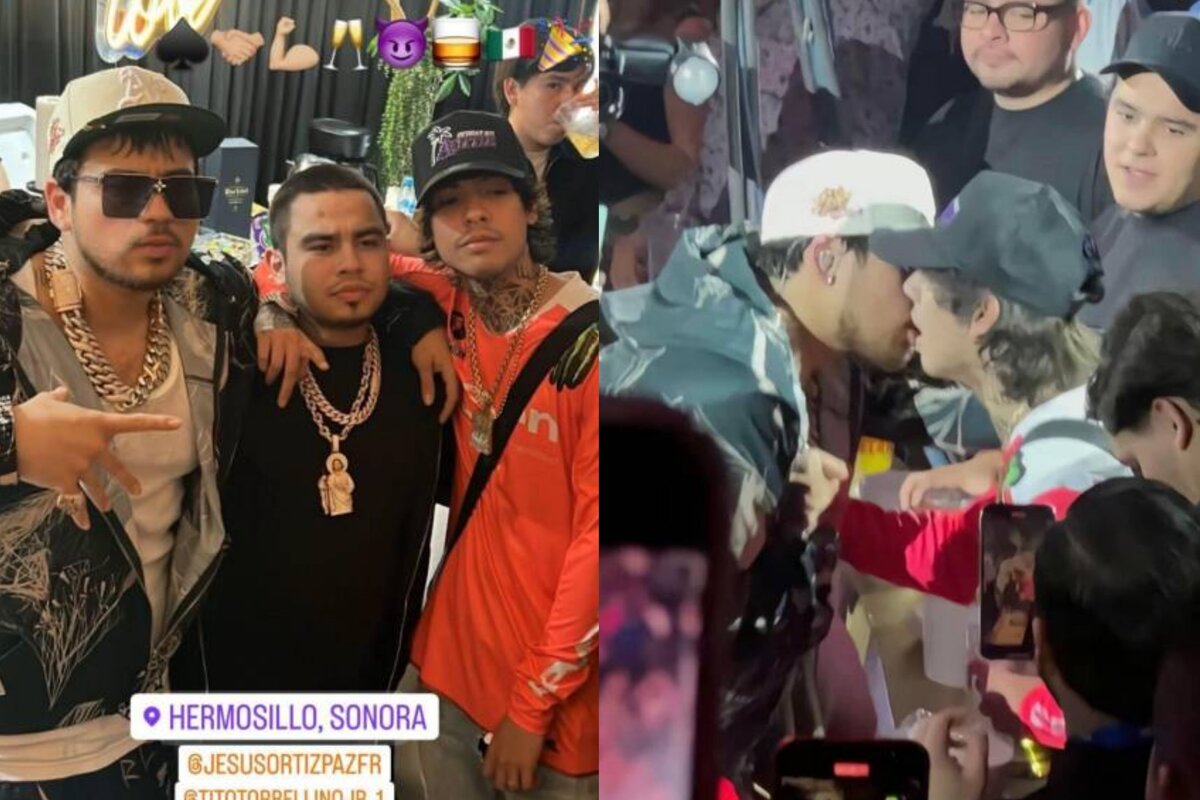 Natanael Cano y Jesús Ortíz Paz de Fuerzas Regida fueron captados besándose