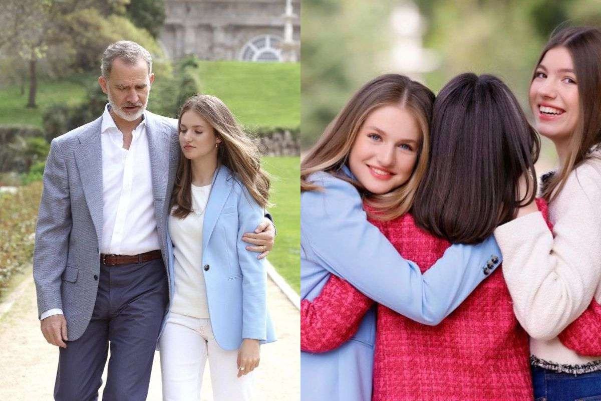 El curioso detalle que compartieron los outfits de la realeza española en su último retrato familiar