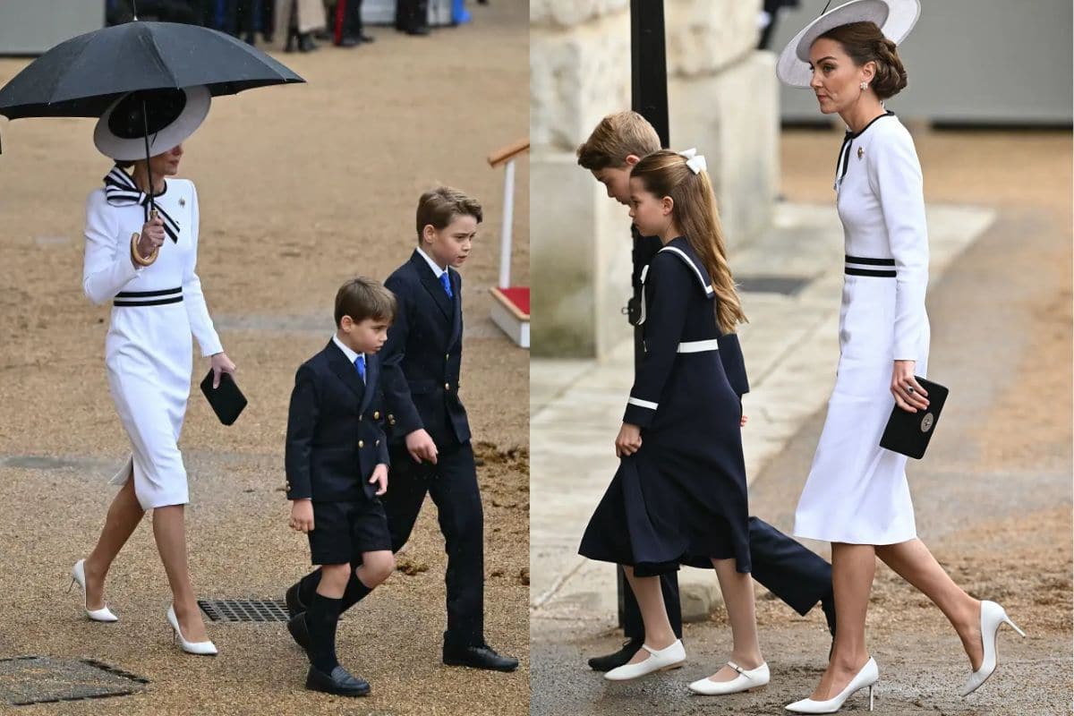 Los hijos de Kate Middleton coincidieron con el azul marino para el Trooping the Colour 2024