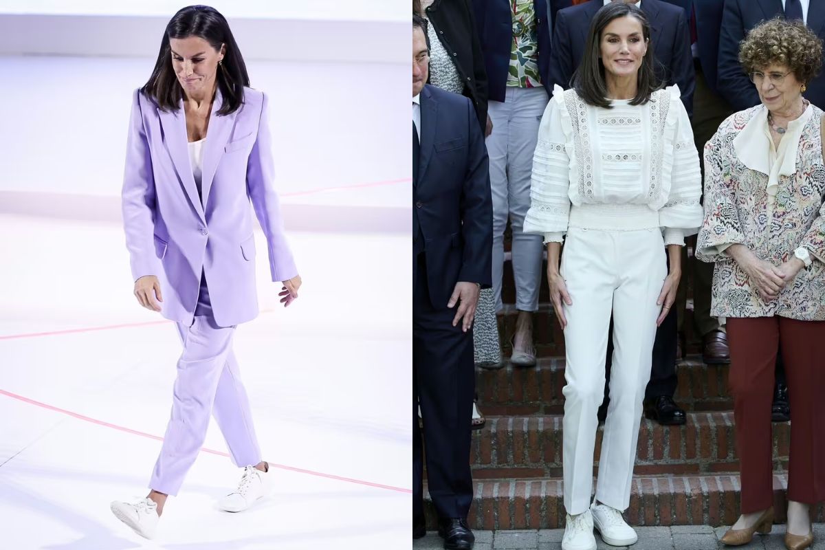 La reina Letizia fue obligada a dejar los tacones por zapatillas deportivas y calzado plano