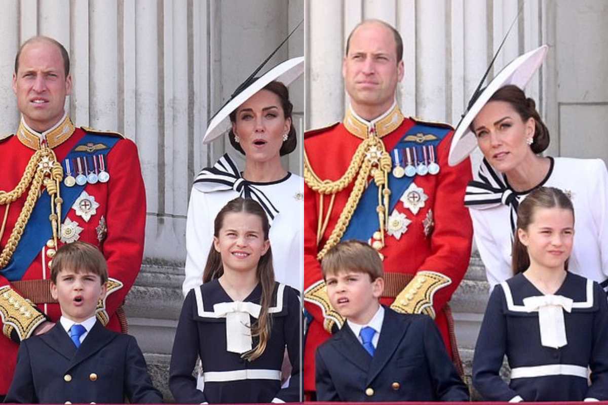 Las fotos que muestran al príncipe Louis igual a Kate Middleton, y al príncipe George y la princesa Charlotte iguales al príncipe William