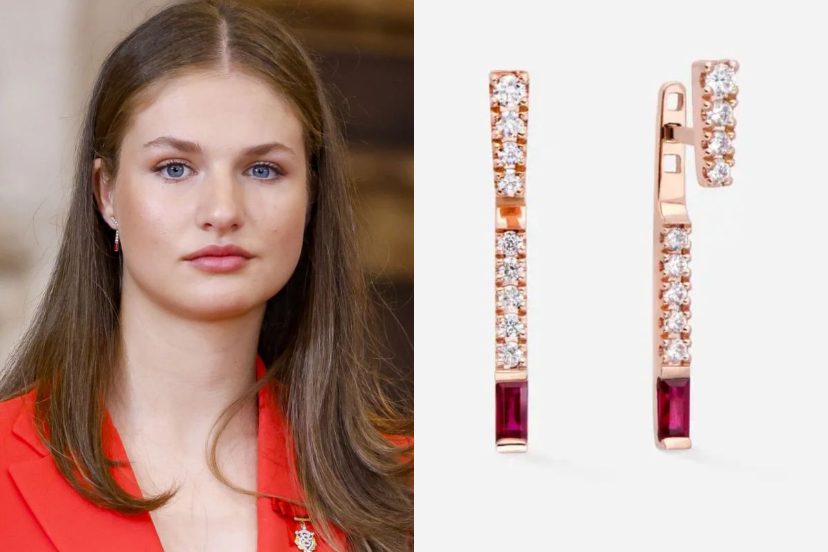 La princesa Leonor tomó prestados los costosos pendientes de la reina Letizia