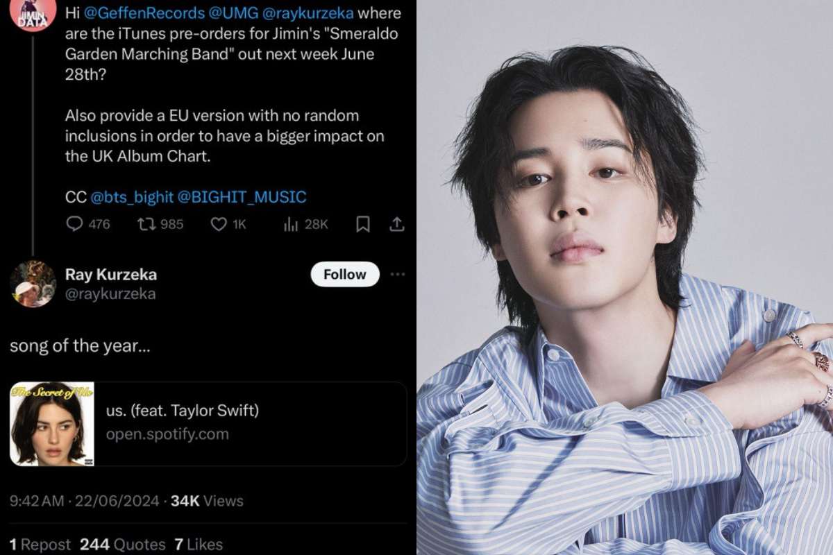 Fans Jimin de BTS en polémica con ejecutivo de Estados Unidos por culpa del fanatismo a Taylor Swift
