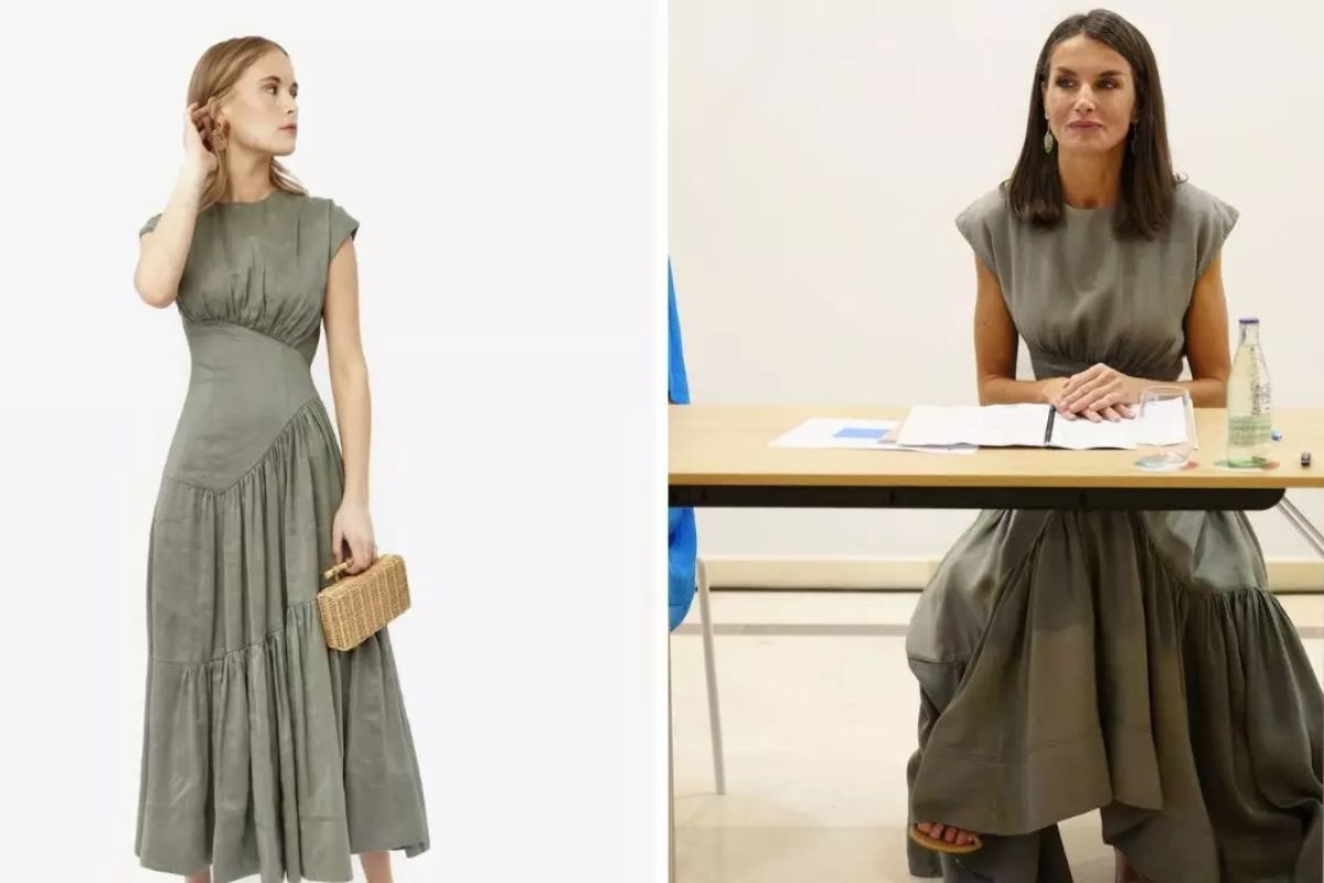La reina Letizia sigue los pasos de Kate Middleton y porta un vestido alquilado