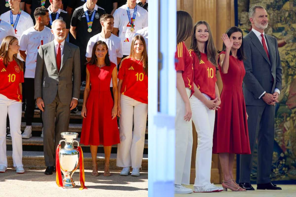 El magnífico vestido rojo con el que la reina Letizia felicitó a los jugadores de la selección española El magnífico vestido rojo con el que la reina Letizia felicitó a los jugadores de la selección española