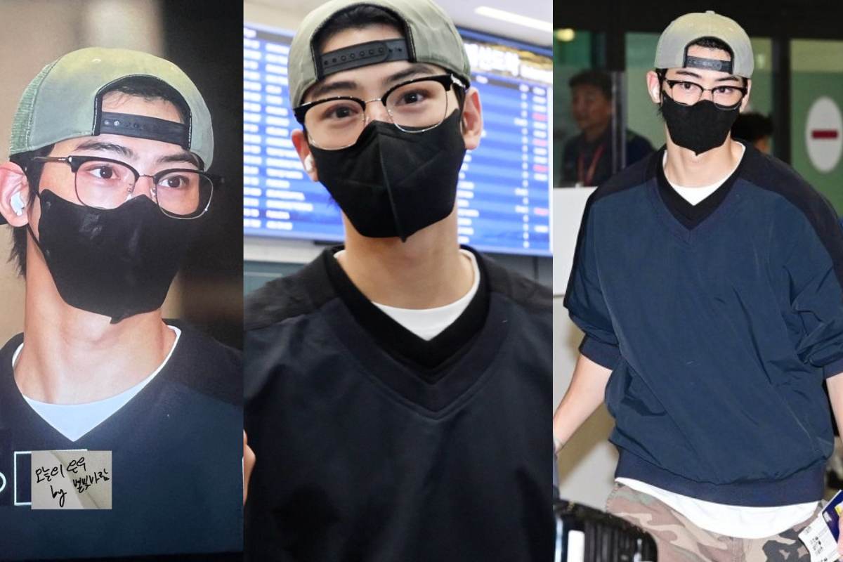 Nuevas imágenes de Cha Eunwoo en el aeropuerto generan toda la admiración de sus fans