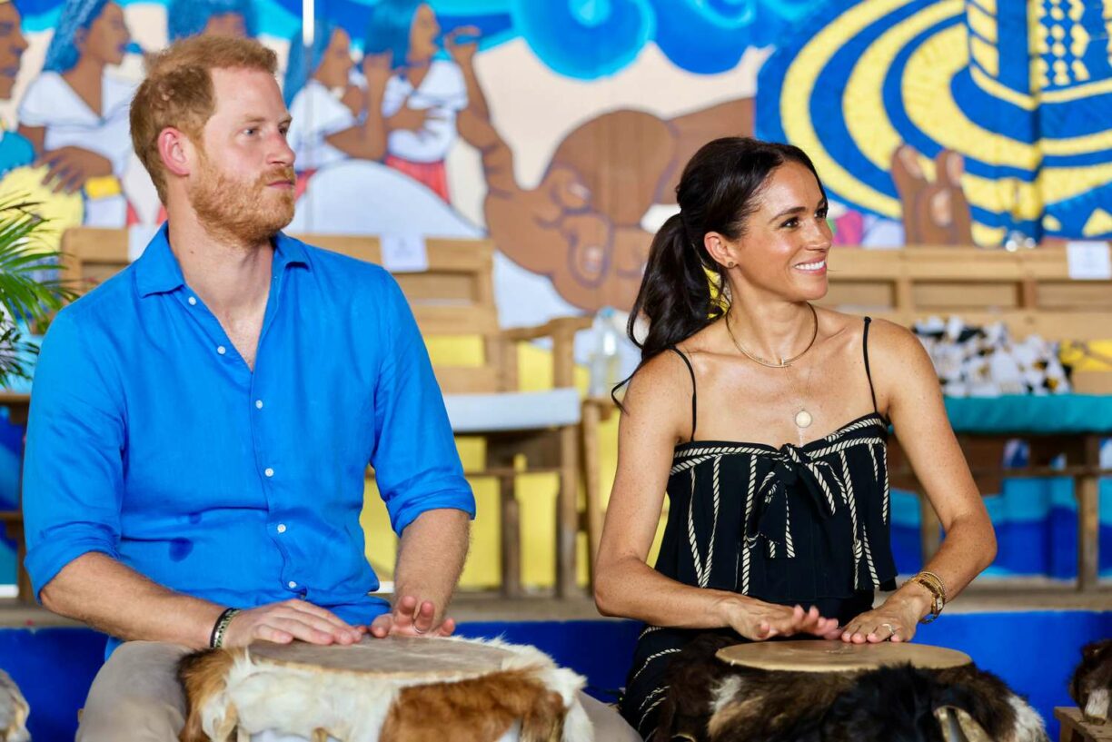 El príncipe Harry y Meghan Markle demuestran su talento para la música en su visita a Colombia