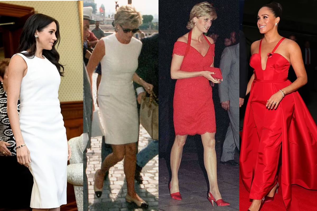 4 veces en las que Meghan Markle habría imitado a la princesa Diana en sus elecciones de moda