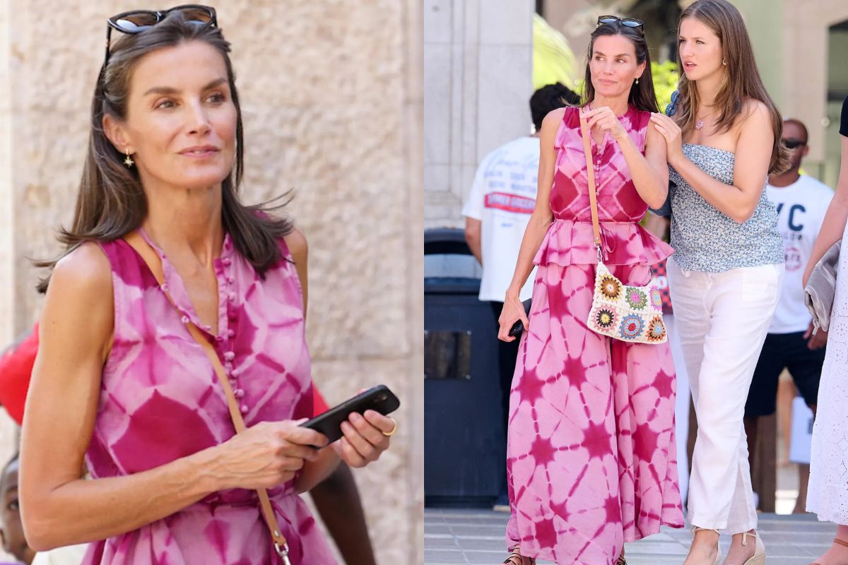 La reina Letizia y su sensacional outfit hecho a mano