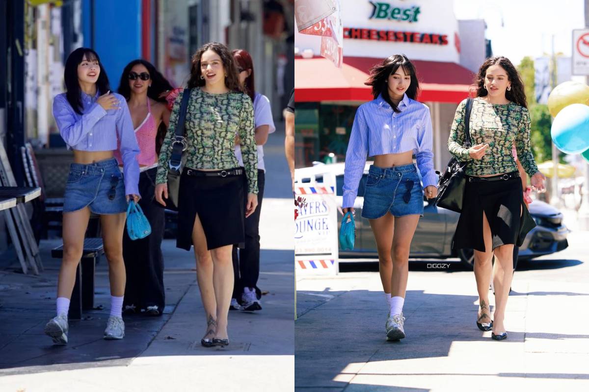 Rosalía y Lisa de BLACKPINK encantaron con sensacionales faldas en su paso por Los Angeles en Estados Unidos