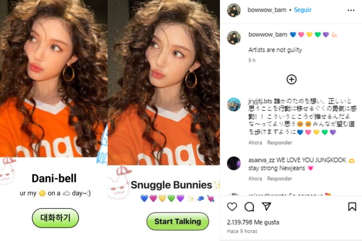 Danielle de NewJeans hace un movimiento en una aplicación supuestamente respondiendo al apoyo de Jungkook de BTS