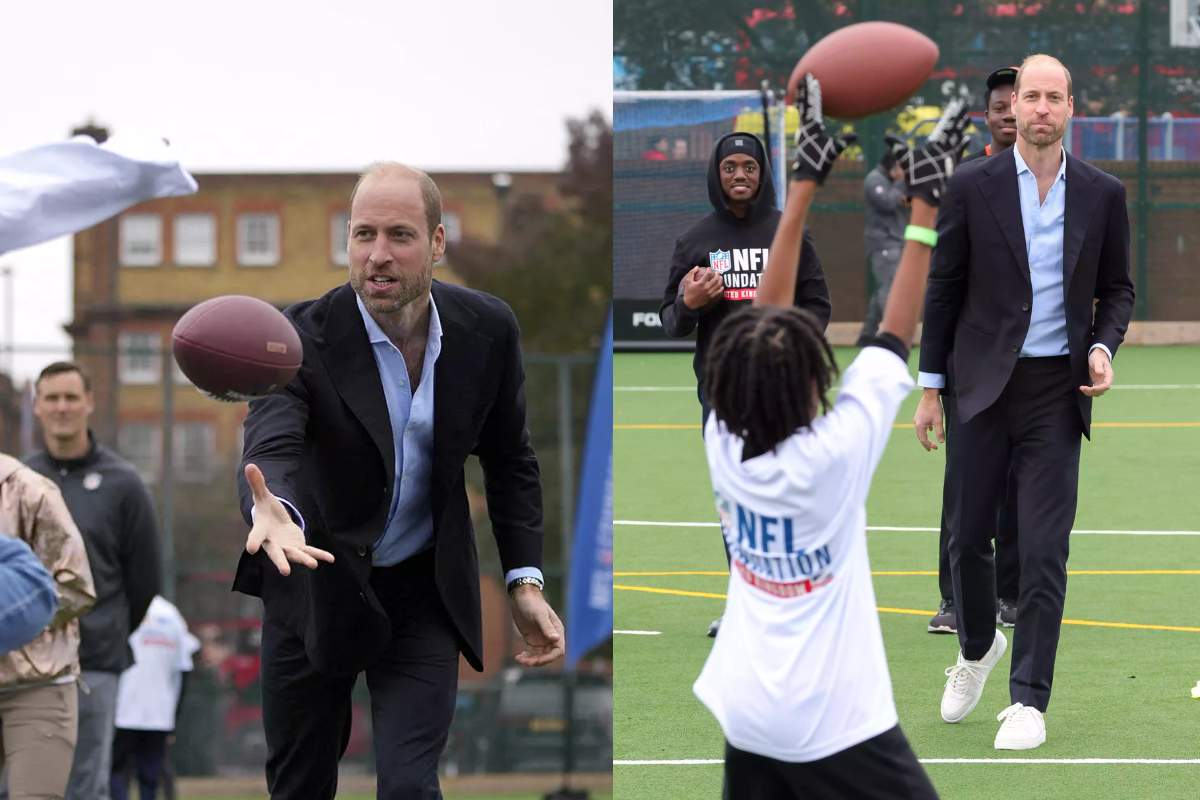 El príncipe William es elogiado por un jugador de la NFL gracias a su habilidad en el fútbol americano