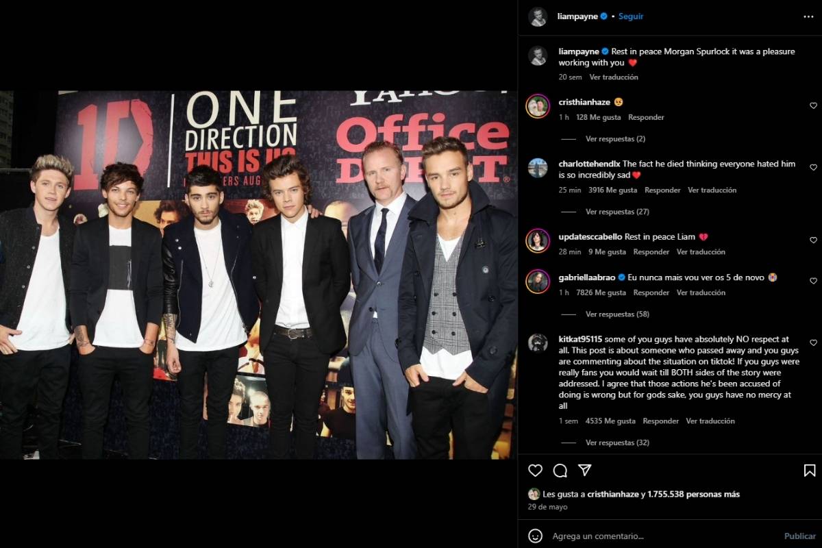 Antes de morir, Liam Payne compartió una foto de One Direction en sus últimos posts de Instagram