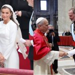 La reina Letizia rompió el protocolo al vestir de blanco en la misa inaugural del Papa León XIV